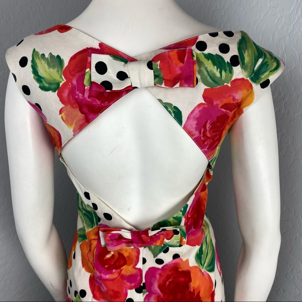 Geary Roark Kamisato Floral Dot Back Cut Out Dress - Picture 5 of 8